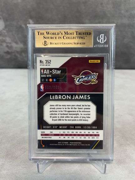 2015-16 Panini Prizm #352 Lebron James Ruby Wave #/350 BGS 9.5 Gem Mint