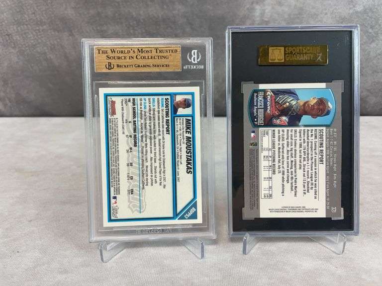 2000 Bowman Chrome #321 Francisco Rodriguez K-Rod RC SGC 9 Mint & 2007 Bowman Draft Picks Chrome # B