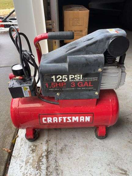 Craftsman 3 gallon 1.5 hp air compressor