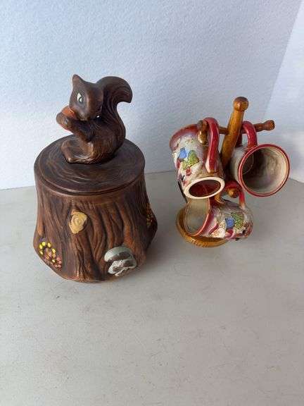 Squirrel Cookie Jar , Coffee Mugs