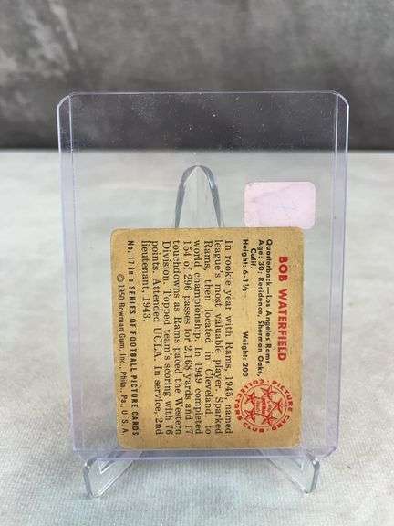 1950 Bowman football Bob Waterfield