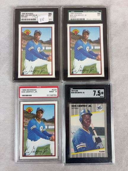 4 Card Ken Griffey Jr. Graded Lot