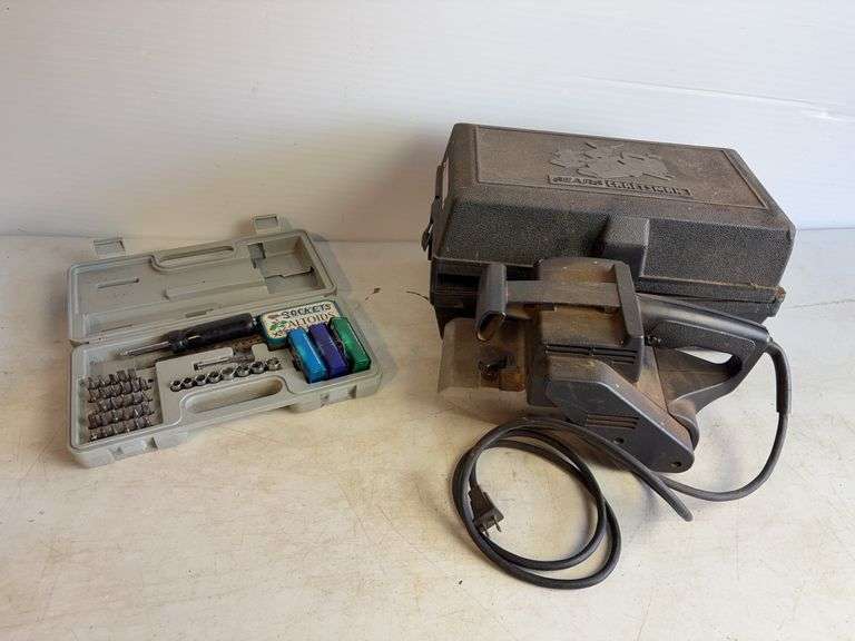Sears/Craftsman belt sander, sockets, and driving bits