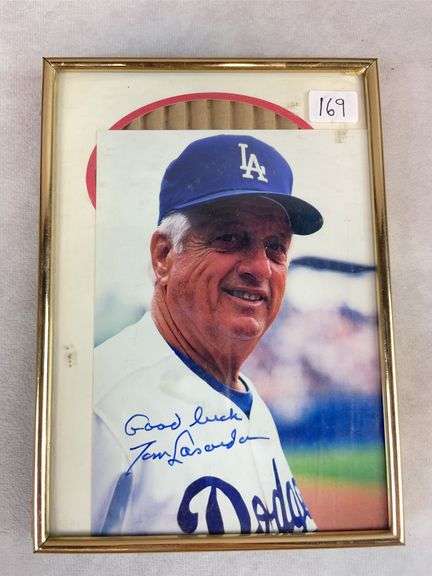 Lem Barney & Tommy Lasorda Signed Photos