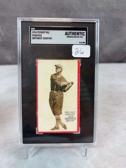 1918 Zeenut PCL Prentice Without Coupon SGC Authentic