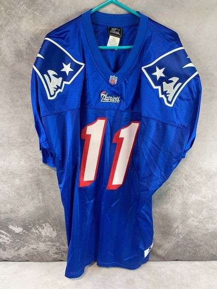New England Patriots: Drew Bledsoe Starter, blue/white jersey, Size 52