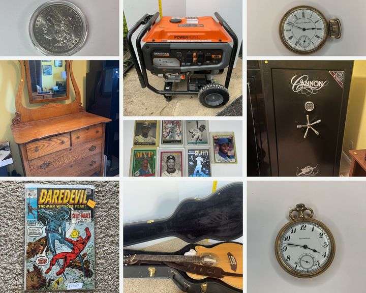 Watch Collection, Cannon Safe, Coins, Tools (WV)