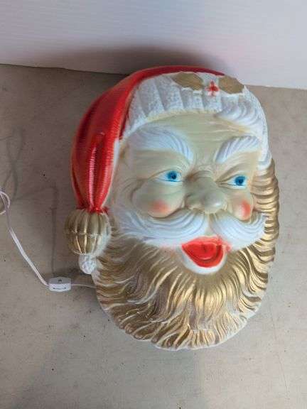 Santa head blow mold - works - 16" tall