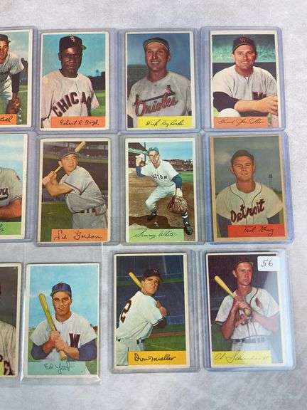 (18) 1954 Bowman Baseball Cards - Schoendienst, Yost & Others