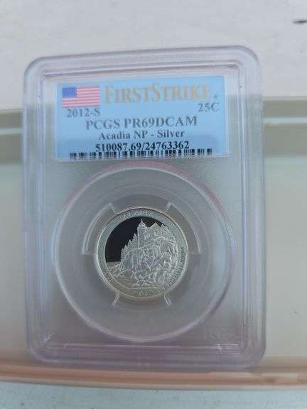 2012S ACADIA NP SILVER QUARTER PCGS PR69 DCAM