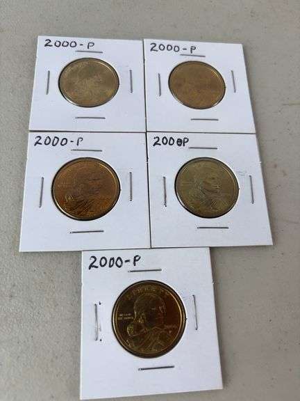 5 Sacagawea Dollar Coins