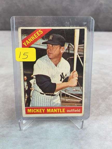 1966 Topps Mickey Mantle - slight crease