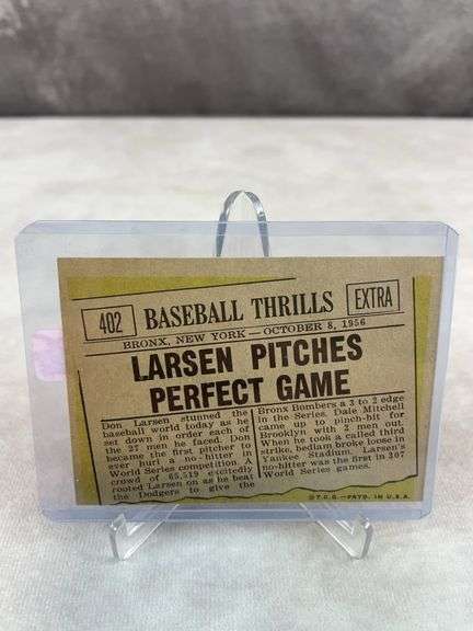 1961 Topps Short Print: Larsen pitches perfect game
