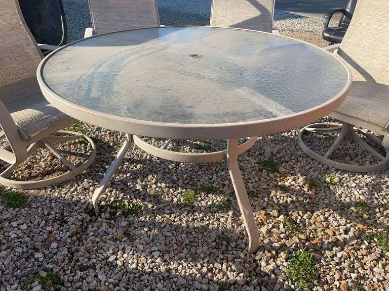 Patio table with 4 matching chairs