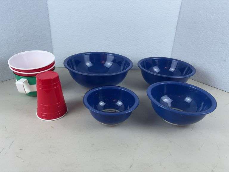 Blue Glass Bowl Set