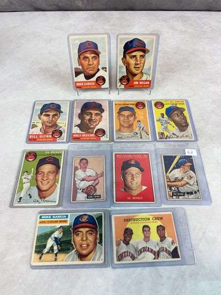 (12) 1950's Topps & Bowman Cleveland Indians Cards