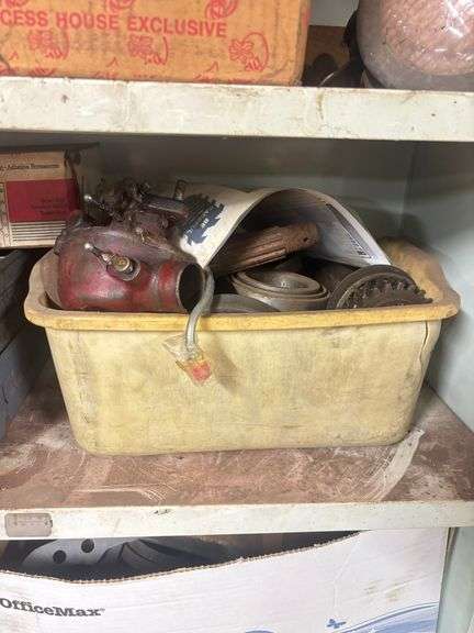 Metal File Cabinet w/8N &. 9N Parts including Sherman Transmission