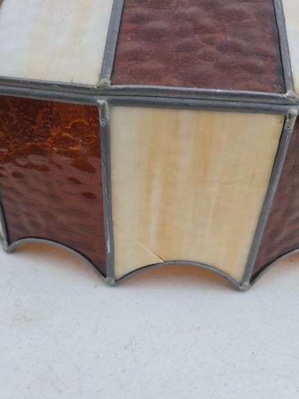 LEADED GLASS LAMP SHADE