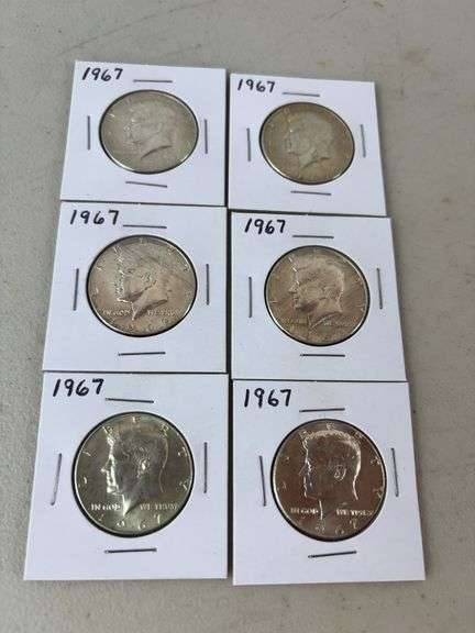 6-1967 Kennedy Half Dollars