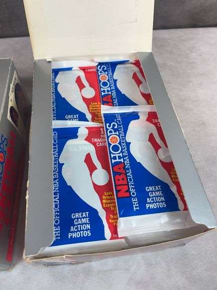 (2) 1989-90 Hoops Basketball Basketball Boxes