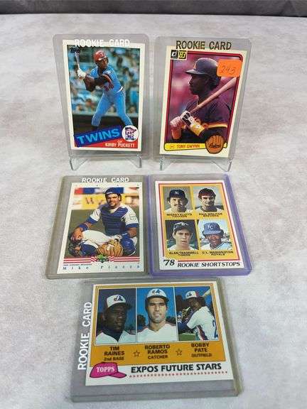 Baseball Rookie lot: Tony Gwynn, Kirby Puckett, Molitor/Trammell, Piazza, Tim Raines