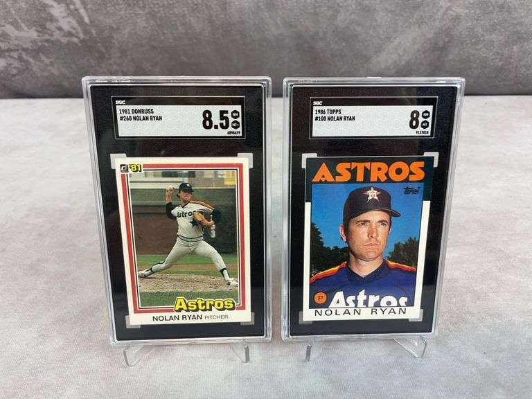 1981 Donruss & 1986 Topps Nolan Ryan - SGC 8.5 & SGC 8