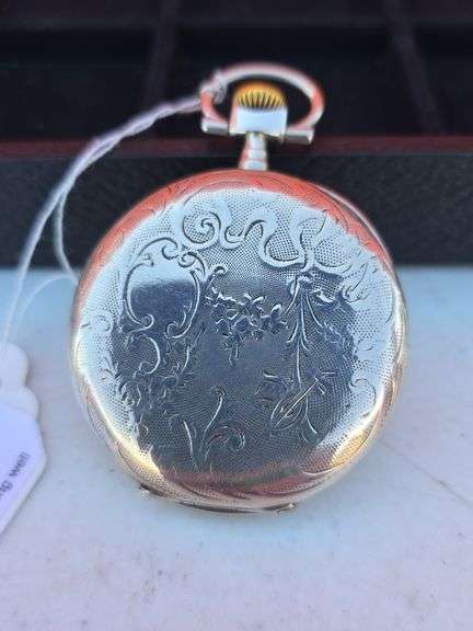 CHRONOMETER FRENCH WINDUP POCKET WATCH SILVER CASE, WORKS