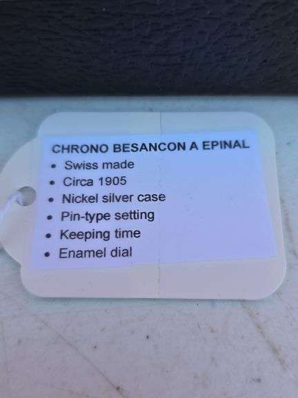 1905 CHRONO BESANCON A EPINAL SWISS WINDUP POCKET WATCH WORKS