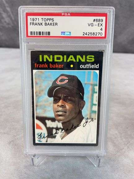 1971 Topps Frank Baker #689 (Indians) PSA 4