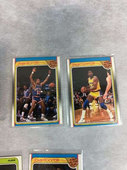 (14) 1988-89 Fleer Basketball Cards - Thomas, Ewing, Dumars, Olajuwon, All Stars & Others