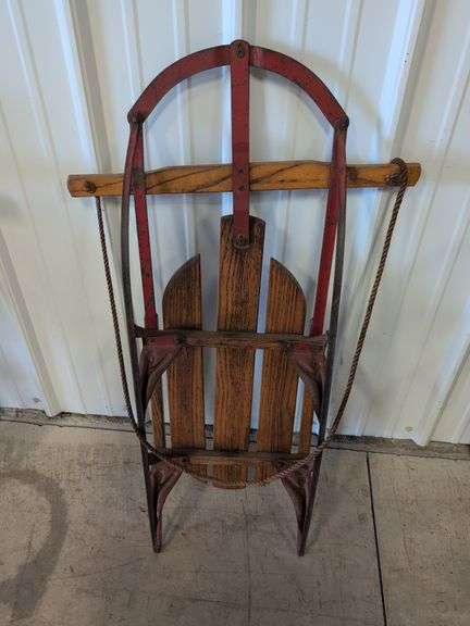 Vintage American snow sled - 38" long