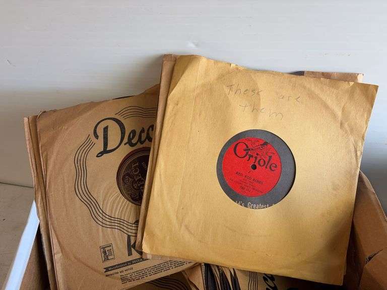 (2) boxes of Victrola records - see photos