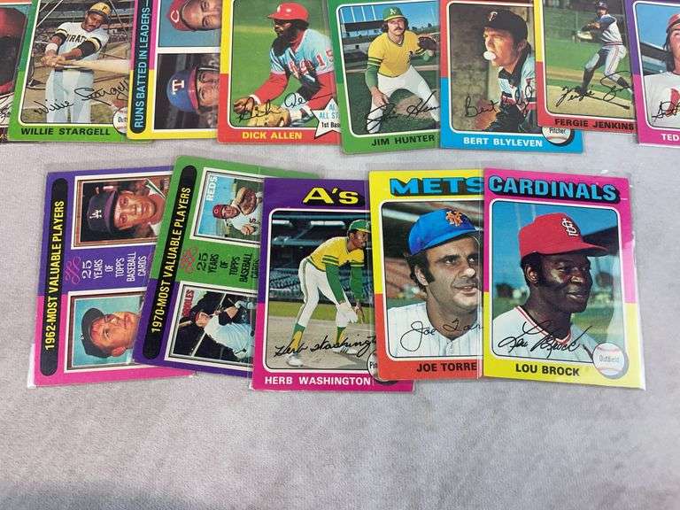 (24) 1970's Topps Baseball Cards - Carew, Parker, Hunter & Others