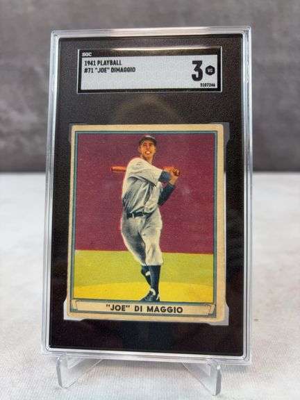 Joe DiMaggio 1941 Playball, SGC graded VG