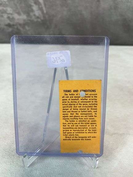 Vintage Cleveland Indians Rain Check (Punched) Lower Reserve