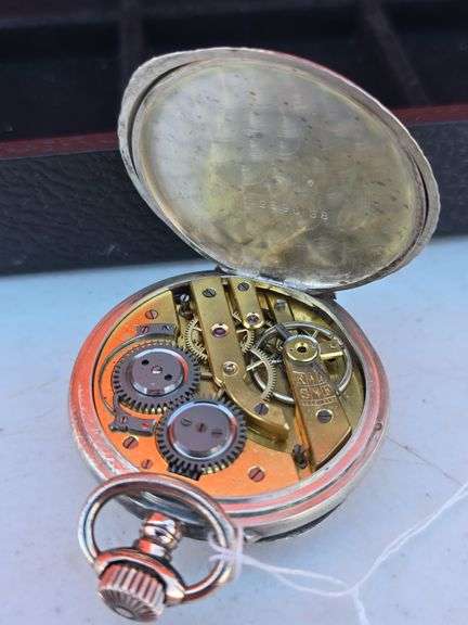 ART NOUVEAU SWISS POCKET WATCH SILVER CASE WORKS