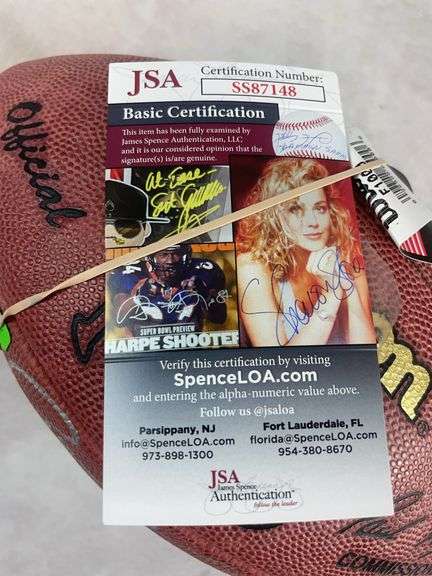 Paul Hornung signed full-sized football, JSA