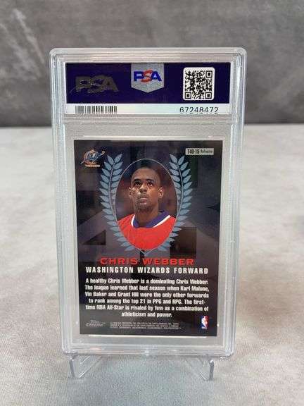 1997 Topps Chrome #T15 Chris Webber Refractor PSA 9