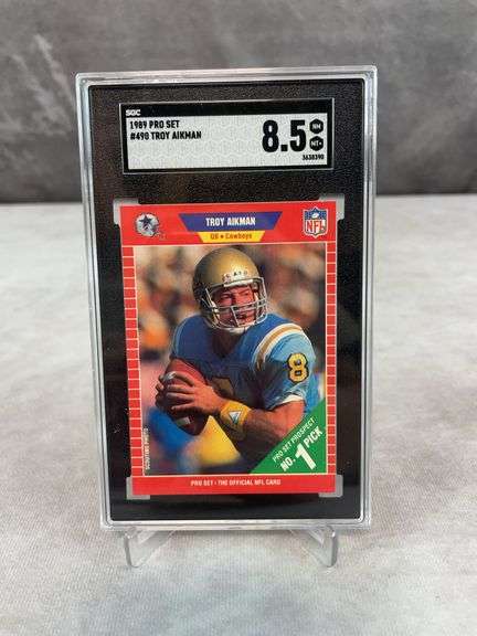1989 Pro Set Troy Aikman #490 - SGC 8.5
