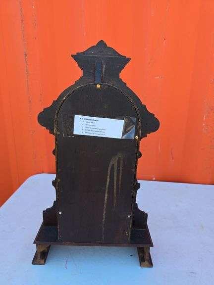 E.N. WELCH WALNUT 1884 MANTLE CLOCK
