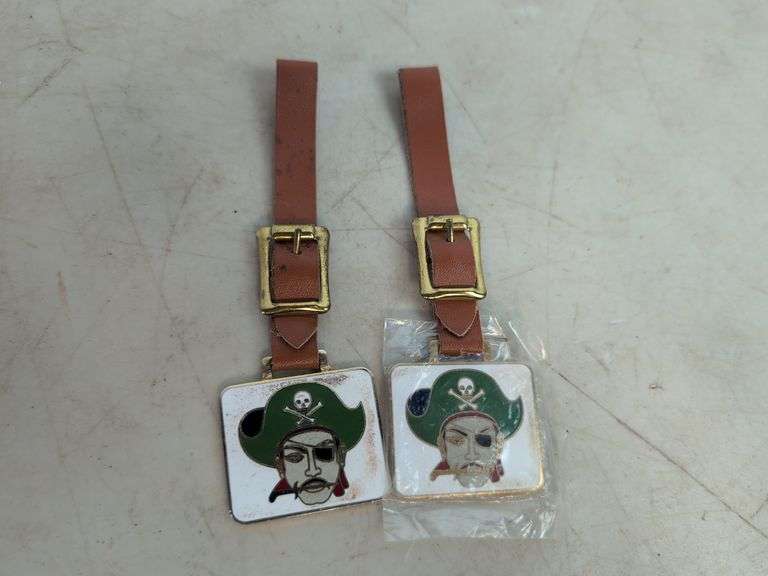 (2) 1976 Garaway Booster Club watch fobs