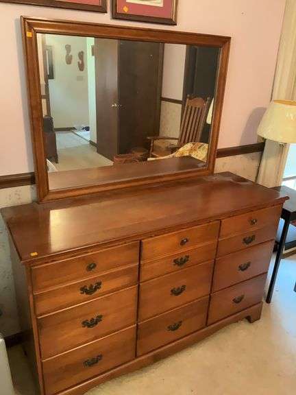 Sprague and Carleton 9 Drawer Dresser and Mirror