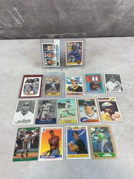 (16) Baseball Cards - Ripken (RC), B. Robinson Jersey Card, Bonds (RC), Sandberg (RC) & Others