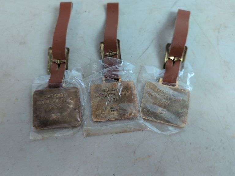 (3) 1976 Garaway booster club Watch Fobs