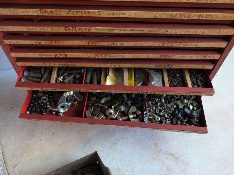 Hardware organizer with contents and more