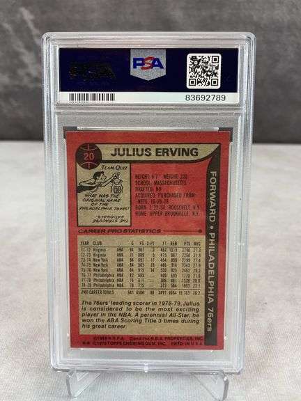 1979 Topps Julius Erving #20 - PSA 6