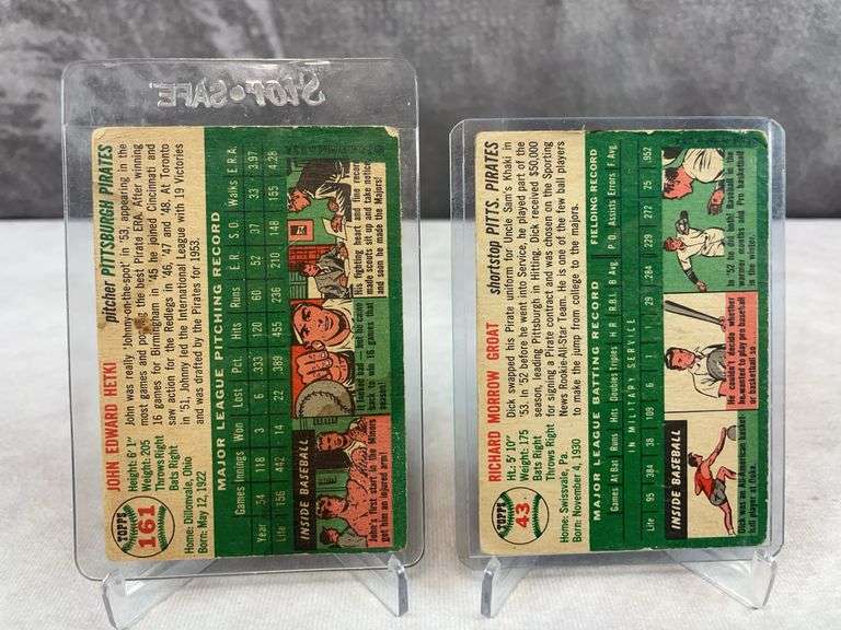 (13) 1950's Topps Baseball Cards
