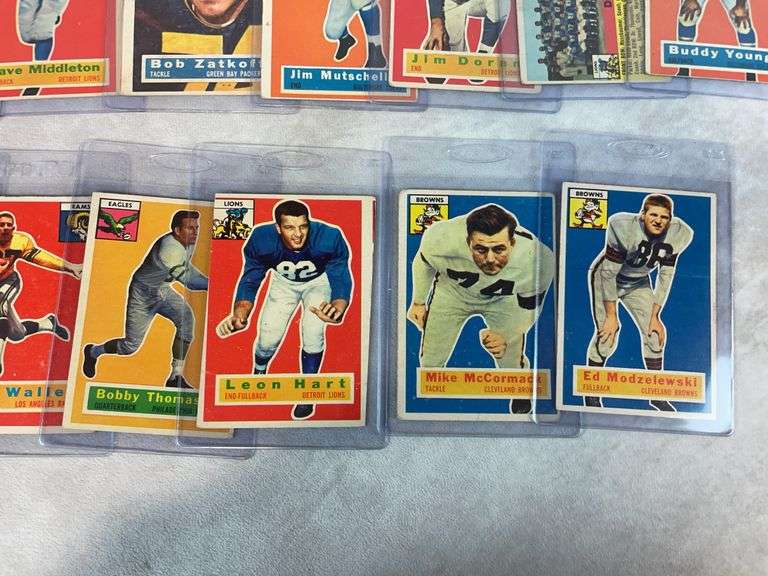 1956 Topps football 28 cards, no duplicates w/ Gifford & Alex Webster (Rookie)