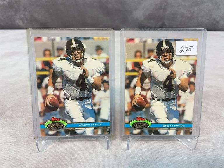 2 Card Lot 1991 Stadium Club B#94 Bret Farve (ERR) x2