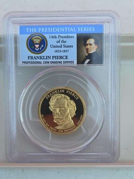 2010S FRANKLIN PIERCE PRESIDENTIAL DOLLAR PCGS PR69 DCAM